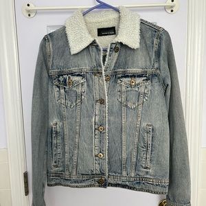 Denim Jacket with Faux Fur Detailing by Articles of Society